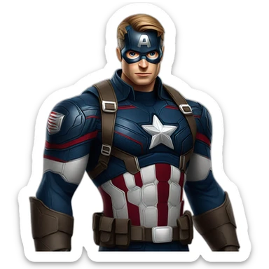 Captain america avengers with black dress sticker