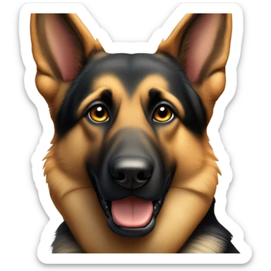 german shepard dog portrait sticker