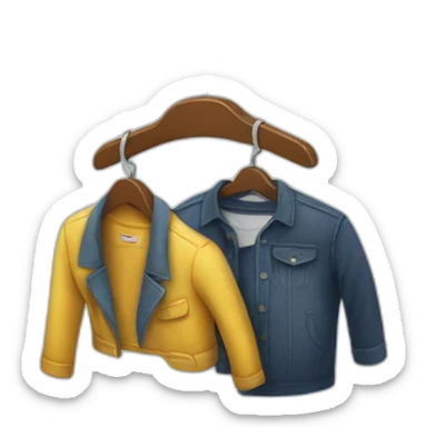 hangers with clothes sticker