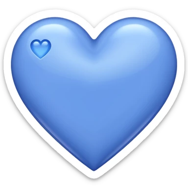 periwinkle color heart sticker
