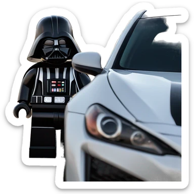 Darth Vader Batman and First Order Jet Trooper themed Scion FR-S  sticker