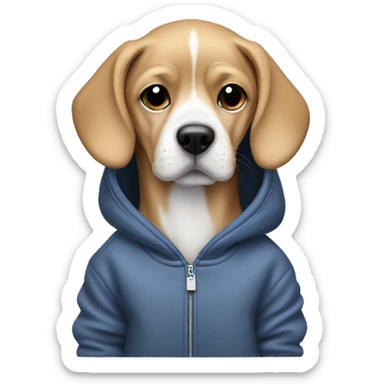 dog wearing balenciaga hoodie sticker