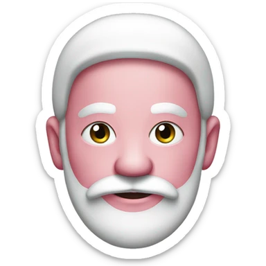 Santa with pink head sticker