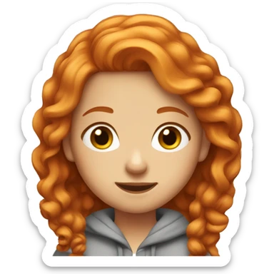 Pretty ginger hair girl sticker