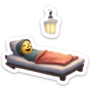 Cozy winter night  sticker