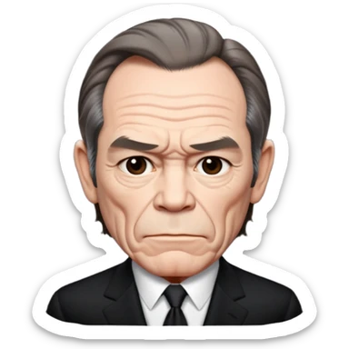 Tommy Lee Jones with black suit sticker