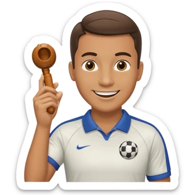soccer coach whistle sticker
