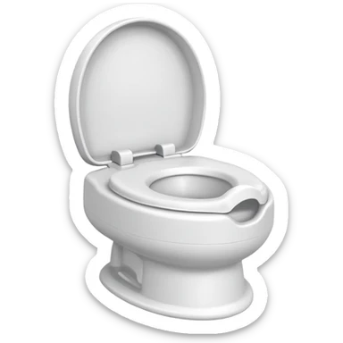 White Children’s potty without a lid  sticker