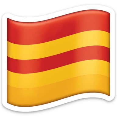 🇨🇴 similar flag with yellow 50% and red 50% 2 strip sticker