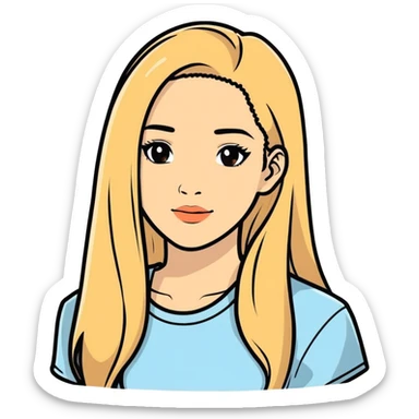 morena pele clara cabelo comprido  sticker