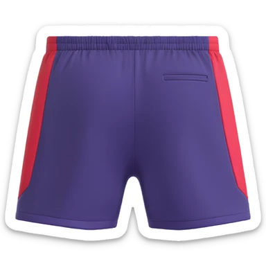 back view of athletic shorts sticker