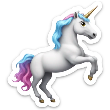 Dancing unicorn sticker