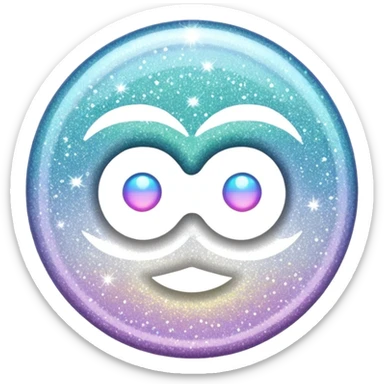 Glitter White Infinite sticker