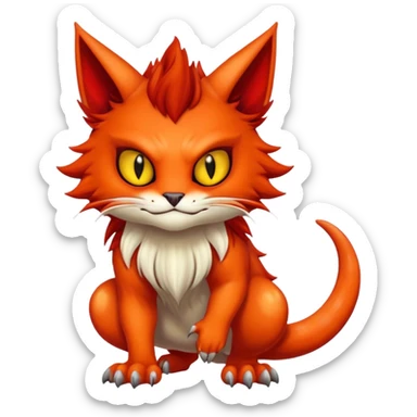Meowster-Demon-Fakémon-Vernid-Fionbri-hybrid-creature sticker
