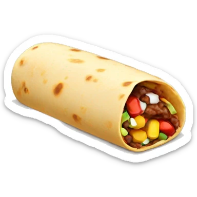 burrito and candy sticker