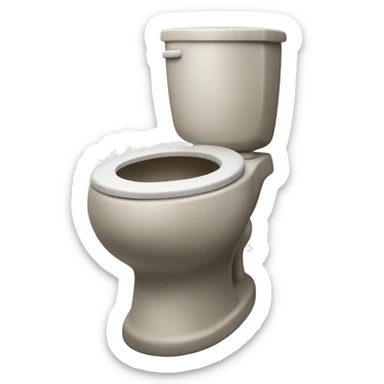 Skibidi Toilet with head sticking out the bowl  sticker