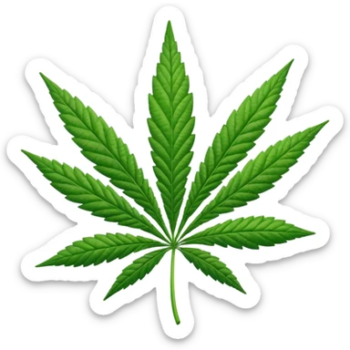 Hoja de marihuana sticker