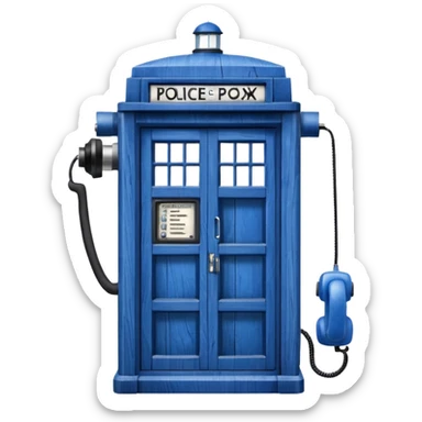 blue police box emoji sticker