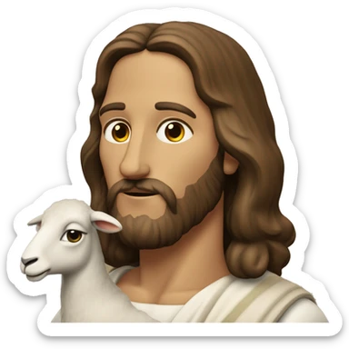 Jesus-Christ et mouton sticker