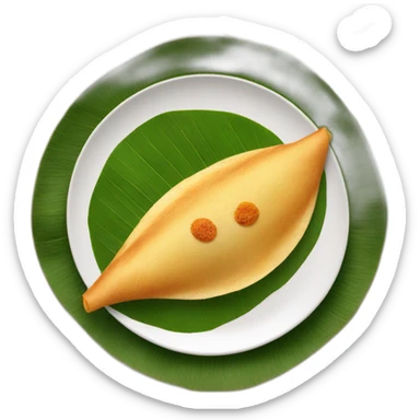 Dosa on a leaf plate  sticker