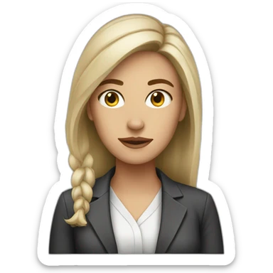 Unemployed white women sticker