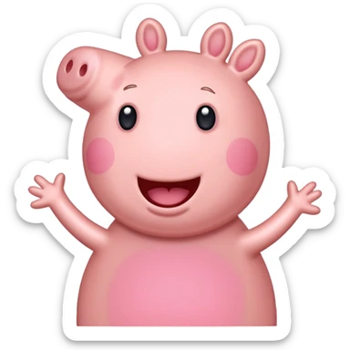 Peppa Pig de Lado  sticker