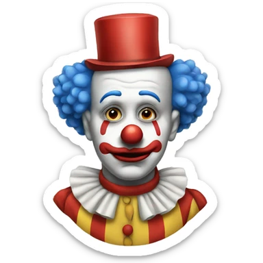 sad clown sticker