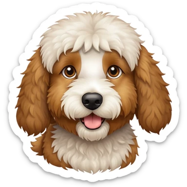 Golden doodle dog sticker