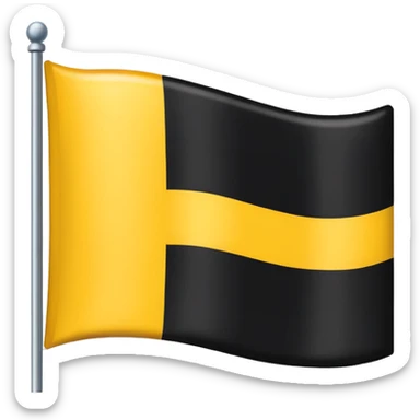 Faz uma bandeira com preto em cima e em baixo coloca amarelo sticker