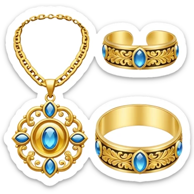 gold and jewelry sticker