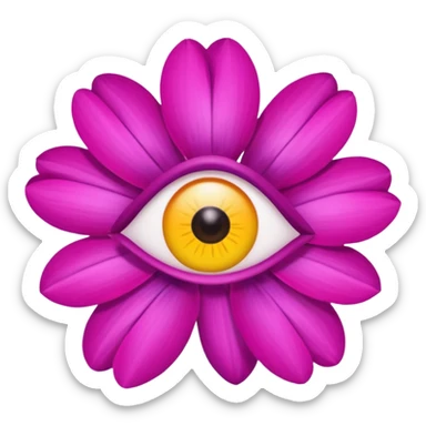 flowers with eyes sticker