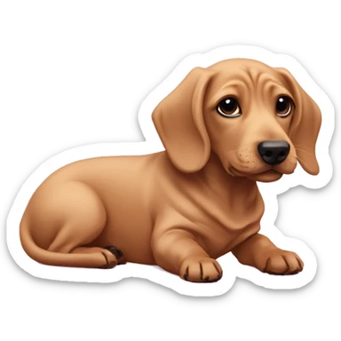 Barbie cuddling blonde Dachshund puppy and chocolate Shar Pei  sticker