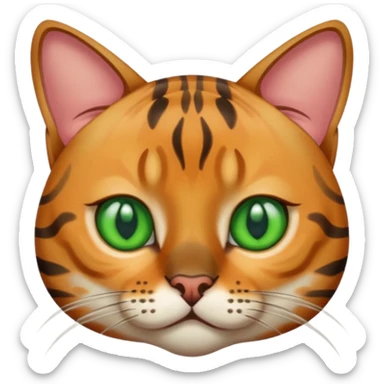 Bengal cat sad sticker