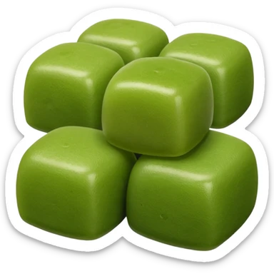 Cute matcha flavored mochi sticker