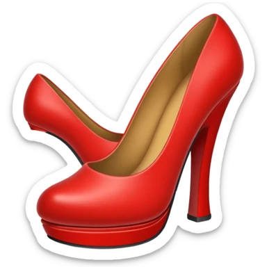 red shoe sticker