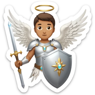 - 🛡️ Shield – symbolizing protection
- ⚔️ Sword – representing spiritual warfare
- 👼 Angel – the heavenly messenger
- ✨ Sparkles – highlighting his glory sticker
