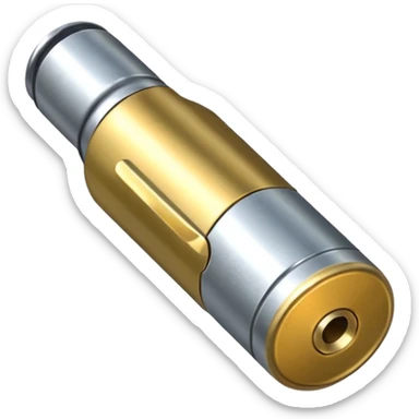 a single gun bullet sligly ratated to the right side sticker