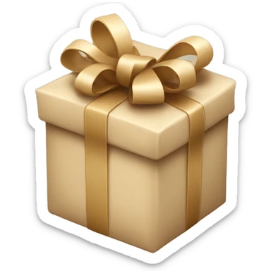Beige present sticker