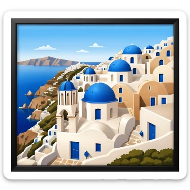 cyclades islands of greece sticker