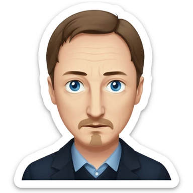 David Thewlis with blue eyes sticker
