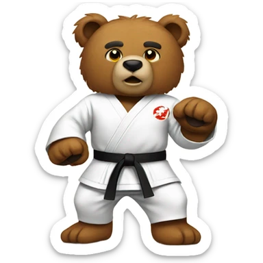 Karate Bear sticker