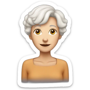 skinny old white lady with short hair and Rhodesian Ridgeback sticker