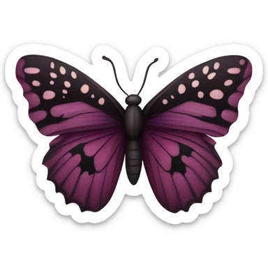 burgundy butterfly sticker