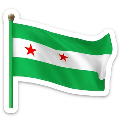 Syria green flag sticker