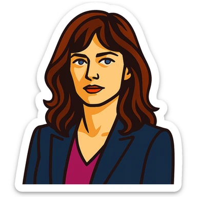 vibrant toon style portrait of Teresa Lisbon from The Mentalist sticker