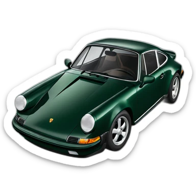 Porsche 911 dark green sticker