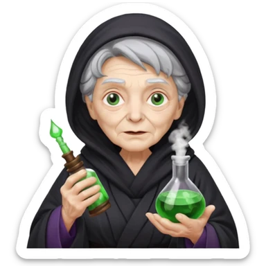 Witch granny doctor  sticker