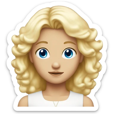 angel blond with blue eyes sticker