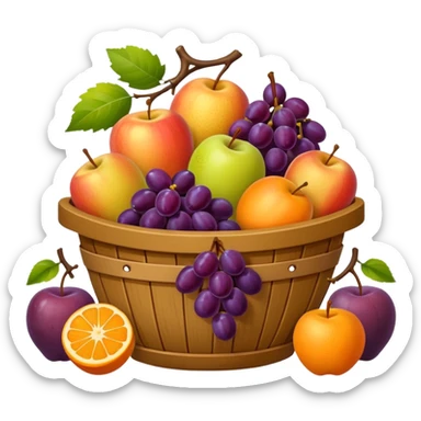 corbeille fruits sticker