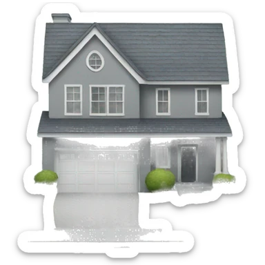 gray house sticker